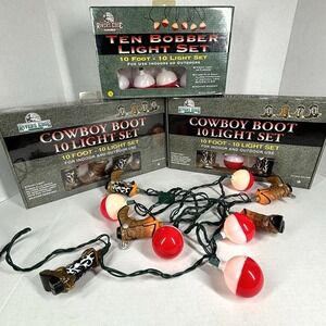 3 Rivers Edge Cowboy Boots Lights 10Ft Light Sets LOT Fishing Texas Floats NIB
